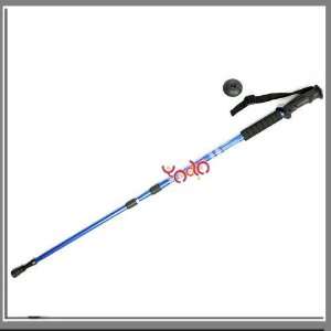  2 in 1 alpenstock walking stick compass black 3 section 