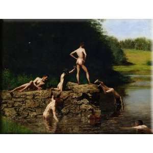   Swimming 30x23 Streched Canvas Art by Eakins, Thomas