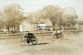   great early motorcycle racing photo taken in iowa super action shot