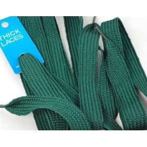  Shoe Laces Flat Thick   54 Inches Long   Green (Dark 