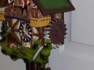 Black Forest Wood Chopper Waterwheel Cuckoo Clock  