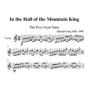   the Mountain King Grieg Easy Violin Sheet Music Edvard Grieg Books