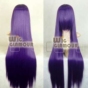 Highschool of the Dead Cosplay Long Straight Purple Hair Wig MB214 