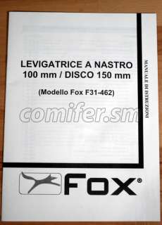 LEVIGATRICE COMBINATA NASTRO DISCO  FOX by FEMI F31 462  