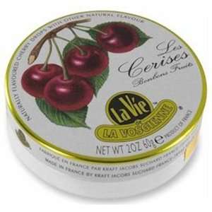 La Vie La Vosgienne Cherry Hard Candy, 2 Ounce Tins (Pack of 5 