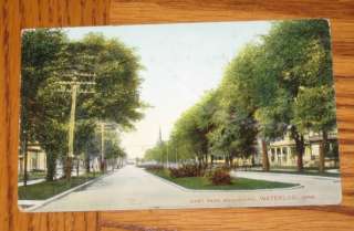 This is an antique postcard titled East Park Boulevard, Waterloo 