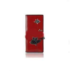  ESPE Lotus Flower Red Long Wallet 