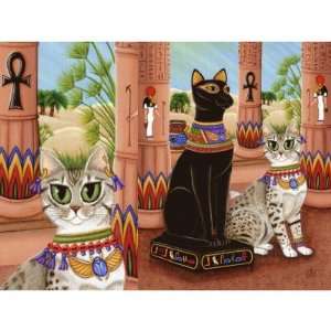    Temple of Bastet Egypt Bast Goddess Cat Art Mug: Home & Kitchen