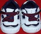 ATHLETIC WORKS Baby Boy WHITE VELCRO SNEAKERS Shoes! 4  