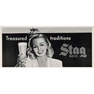  1946 Billboard Stag Beer Griesedieck Brewery Mistletoe 