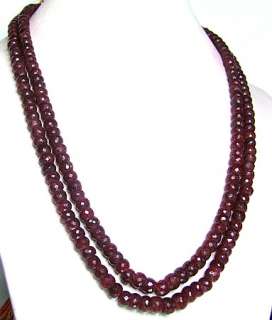 720.00 CTS AFRICAN ROUND FACETED RED RUBY GEM NECKLACE
