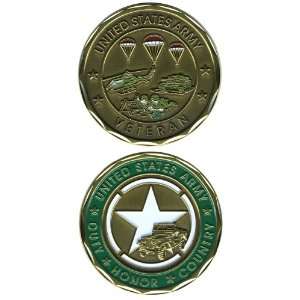  Collectible Veteran Service Army Coin 