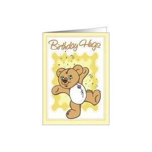  Birthday Hugs  Teddy Bear for Youth Card: Toys & Games