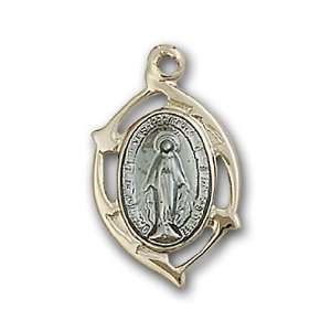 14kt Gold Miraculous Holy Virgin Mary Immaculate Conception Medal 3/4 