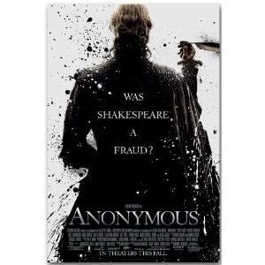 Anonymous Poster   2011 Movie Teaser Flyer   Rhys Ifans David Thewlis 