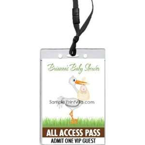  Stork Baby Shower VIP Pass Invitation Health & Personal 