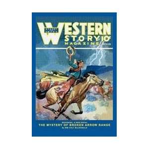  Western Story Magazine Broken Arrow Range 28x42 Giclee on 