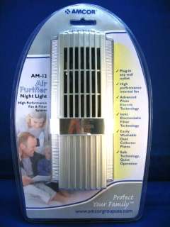 BEDROOM NIGHTLIGHT AIR PURIFIER FILTER w/ ozone ionizer  