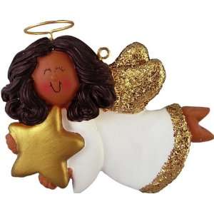  7001 Angel with Star: Female African American Personalized 