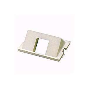 White Unloaded Angle Modular Insert with 1 Port  