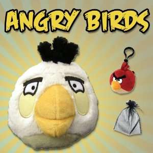  Angry Birds 5 Inch DELUXE Plush White Bird with Free 
