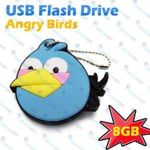  8GB USB Blue Angry Birds Flash Drive Keychains 