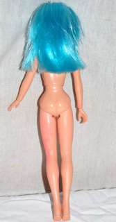 Vintage Hasbro JEM  AJA  Doll 1985 Electric BLUE Colored Hair RARE 