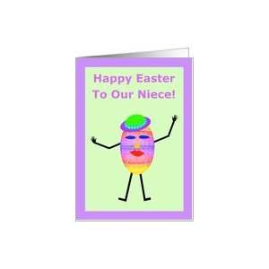  Easter for Our Niece, Cute, Funny Dressed Easter Egg Card 