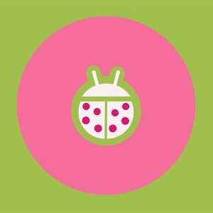  Dot Ladybug in Pink Circle Canvas Reproduction Everything 