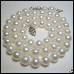AAA+ 7mm 17 AKOYA PEARL NECKLACE STRAND 14K WHITE GOLD  