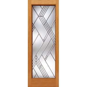   x6 8) Full Beveled Glass Door with Unique Design