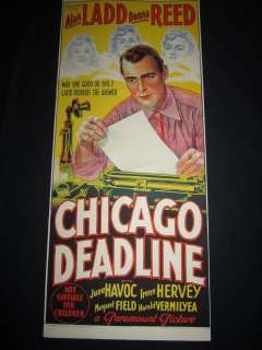 CHICAGO DEADLINE original ALAN LADD  RARE STONE LITHO!  
