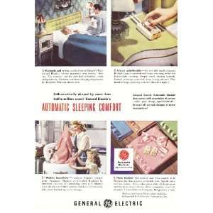   General Electric Automatic Heating Blanket Original Vintage Print Ad
