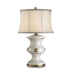   Table Lamps in Antique White Porcelain/ Antique Brass