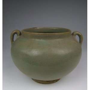 Glaze Porcelain Vase with handles, Chinese Antique Porcelain, Pottery 