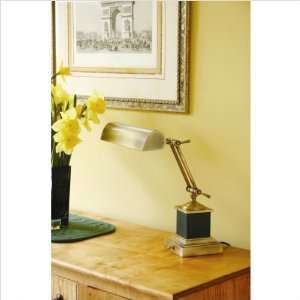   Fourteen Inch Shade Piano/Desk Lamp in Antique Brass: Home Improvement