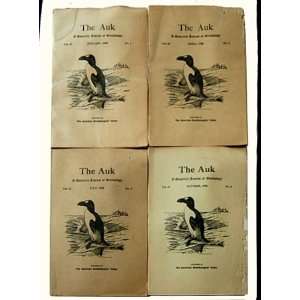 THE AUK, a Quarterly Journal of Ornithology 1950 (4 volumes complete 