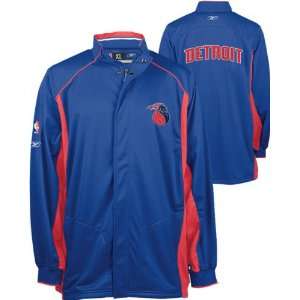  Detroit Pistons Team Authentic Long Sleeve Warm Up Jacket 
