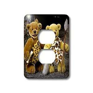     Dinky Bears Stone Age   Light Switch Covers   2 plug outlet cover
