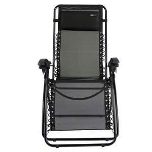    Lounge Lizard Textaline   Black Travel Chair 