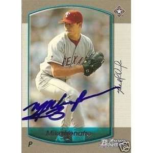  Mike Venafro Signed Texas Rangers 2000 Bowman Card: Sports 