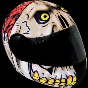  Moto Vation Racing Helmet Street Skinz , Color White/Red 