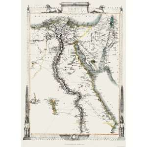 EGYPT AND ARABIA PETRAEA MAP BY THE LONDON PRINTING & PUBLISHING CO 