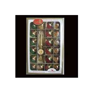  Club Pack of 126 Retro Glass Ball Christmas Ornaments and 
