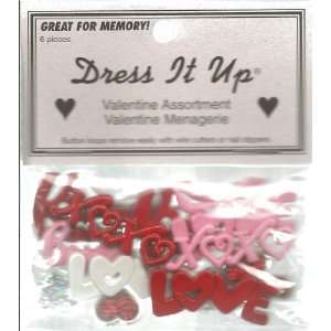   Valentine Menagerie Buttons for Scrapbooking (2085) Arts, Crafts