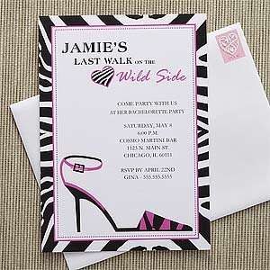  Personalized Bachelorette Party Invitations   Wild Side 