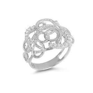   Ring, Enhanced with Pave Set Diamonds ( GH  Color SI  Clarity 0.21 CT