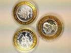 Limited Edition Ten Dollar Gaming Tokens .999 Fine Si