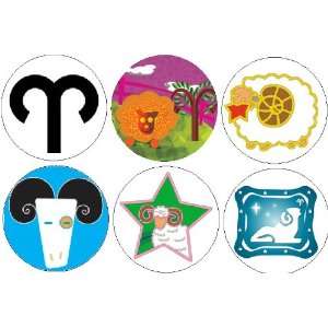  Set of 6 ARIES 1.25 Magnets ~ Astrology Horoscope Zodiac 