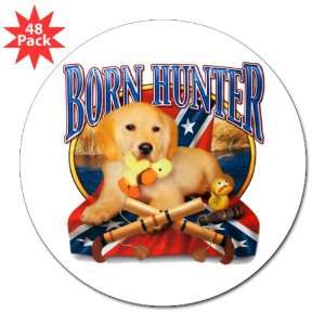   Sticker (48 Pack) Born Hunter Yellow Lab Labrador 